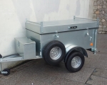 5x3 trailer with toolbox  roof bars spare prop wheel - jockey