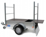 7x4 canoe rack trailer with covered lid